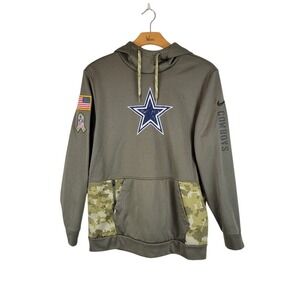 Dallas Cowboys NFL Nike Salute‎ 2 Service Pullover Hoodie Army Green Size Large